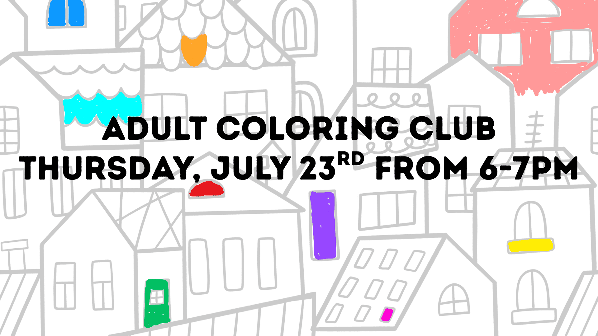 adult coloring club 2 july