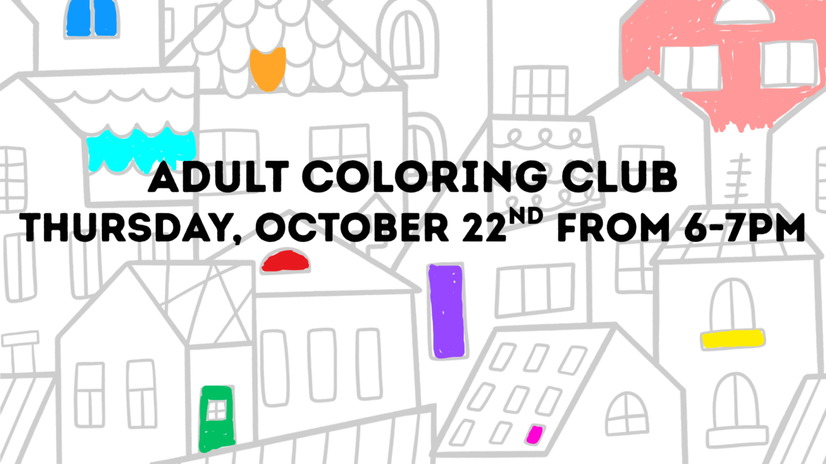 adult coloring club 3 october