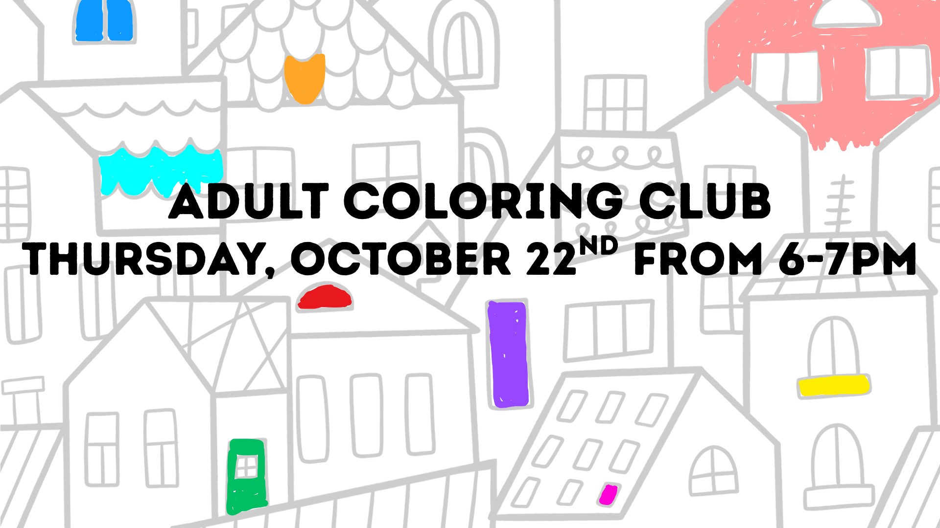 adult coloring club 3 october